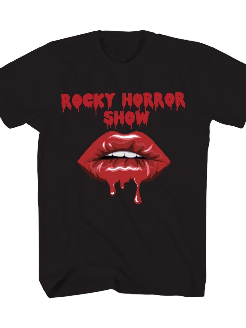 Rocky Horror Picture Show Lips Tee Tim Curry Halloween Horror Graphic Top
